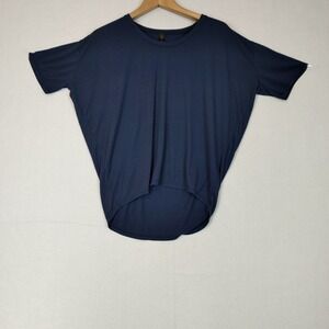 Anvil Freedom Womens Crew Neck Short Sleeve T-Shirt Navy Blue Size Medium